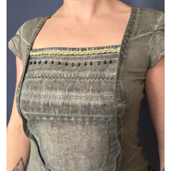 Angels Never Die Olive Green Ruched Bodycon Mini Dress - Picture 7 of 8